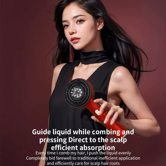 Electric Scalp Massage Comb with Red Light Therapy – Hair Growth &amp; Hair Loss Treatment Brush